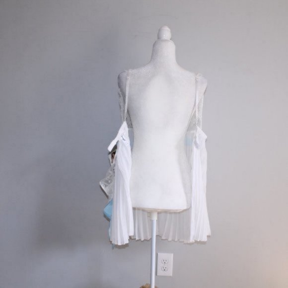 NWT Dreamgirl Pleated Lace Sheer Dress White 3X 4X - Picture 7 of 12